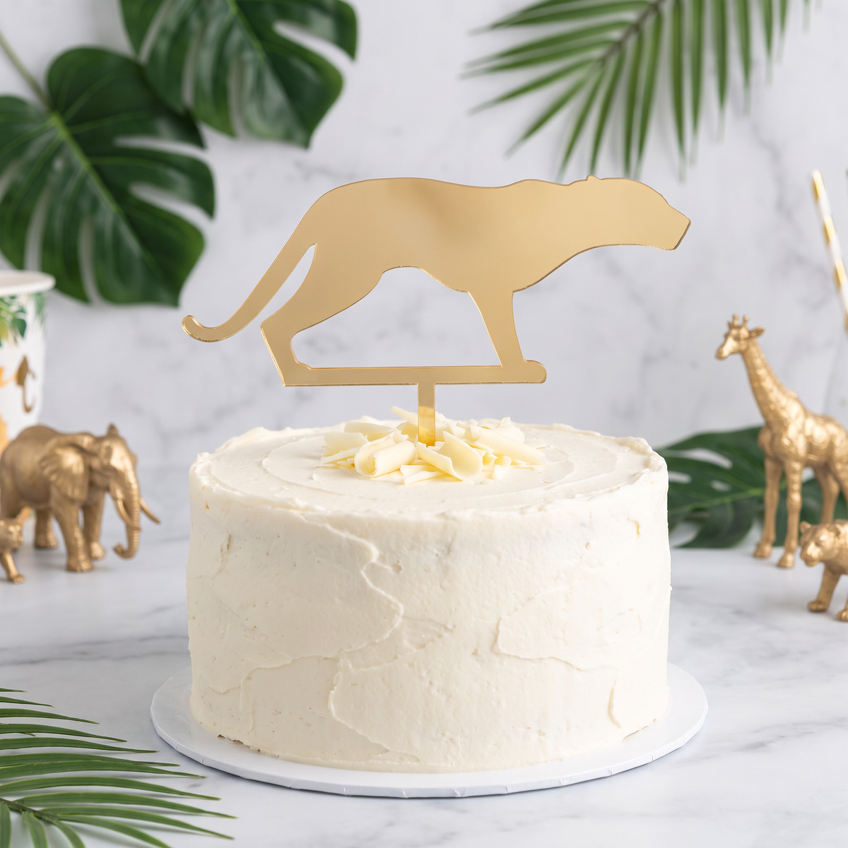 Jaguar Animal Figurine Cake Topper for Birthday Decorations