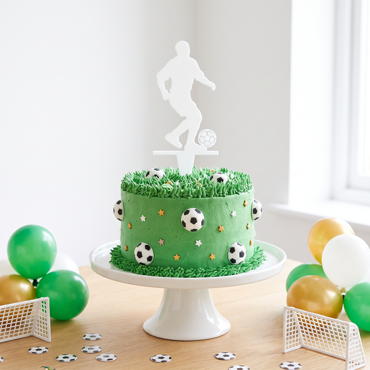 Football Player Cake Topper Set for Birthday Party Decorations