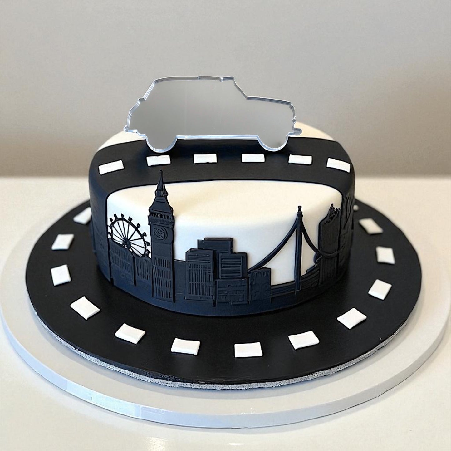 Black Taxi Cab Cake Toppers