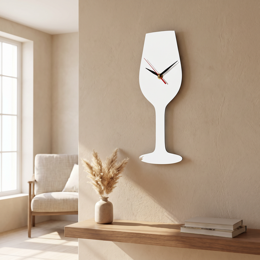 Champagne Flute Shaped Wall Clock