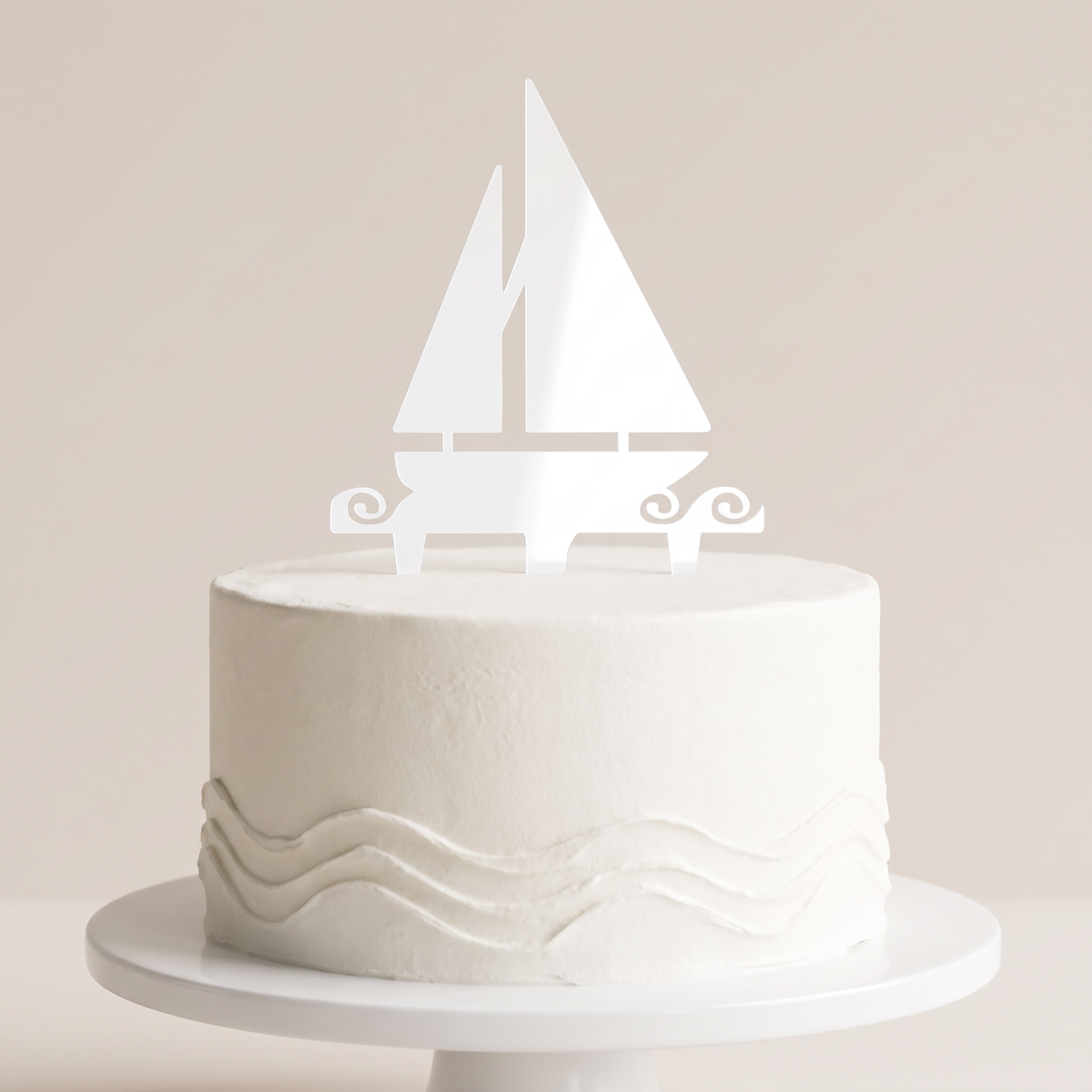 Nautical Sailing Boat Cake Toppers for Cupcakes