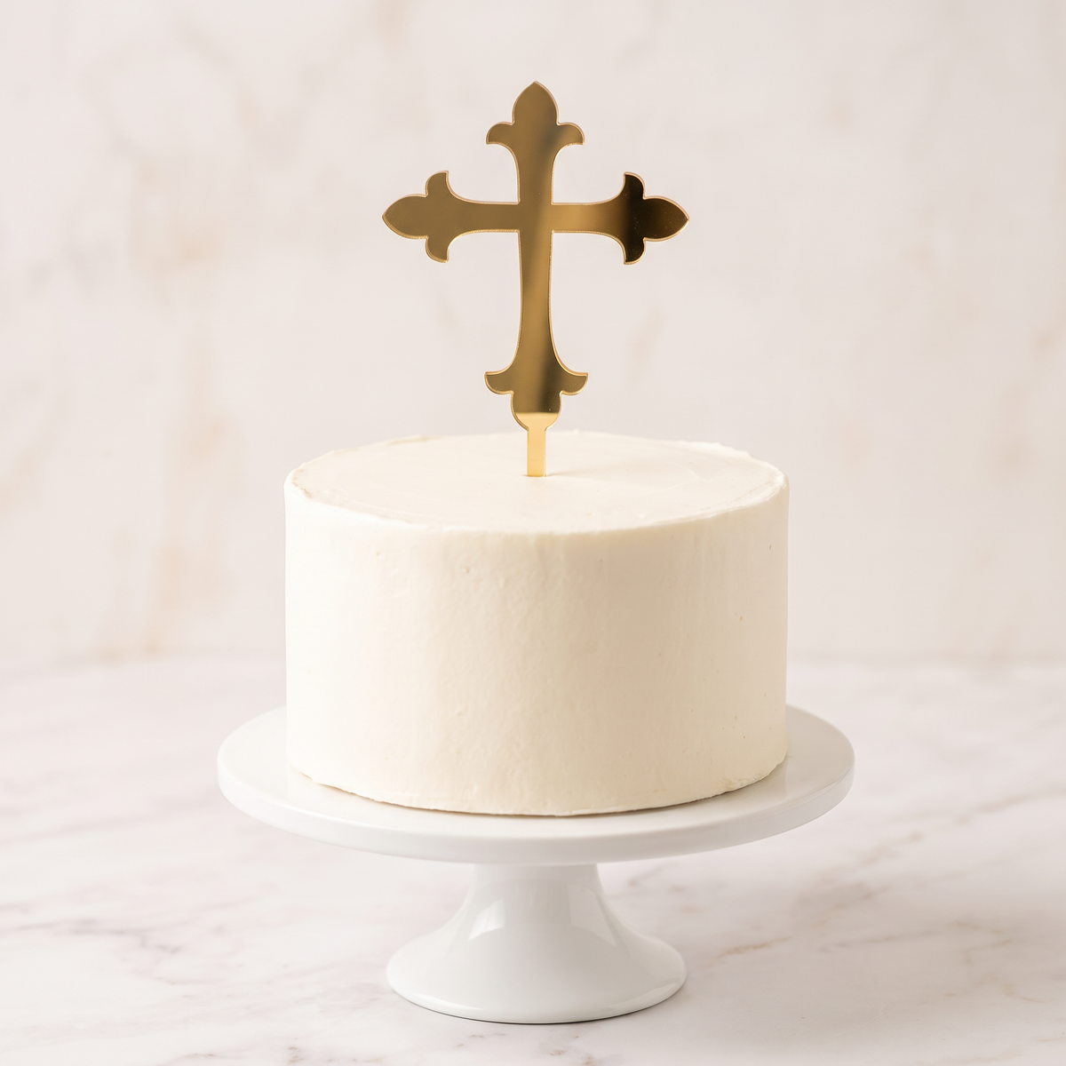 Custom Laser Cut Acrylic Cross Cake Topper
