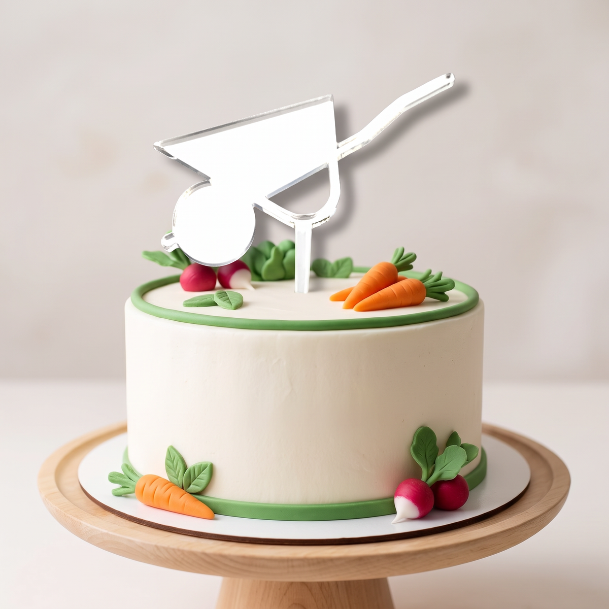 Custom Wheelbarrow Cake Topper for Farm Themed Parties