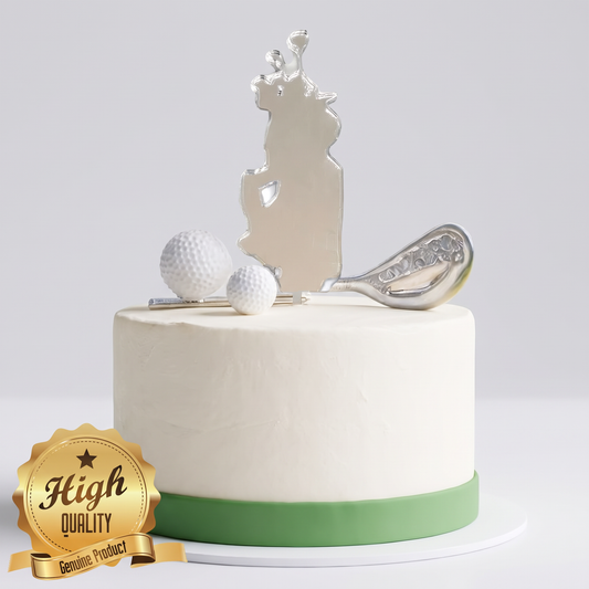 Golf Club Cake Topper, Recycled Material Golf Decor