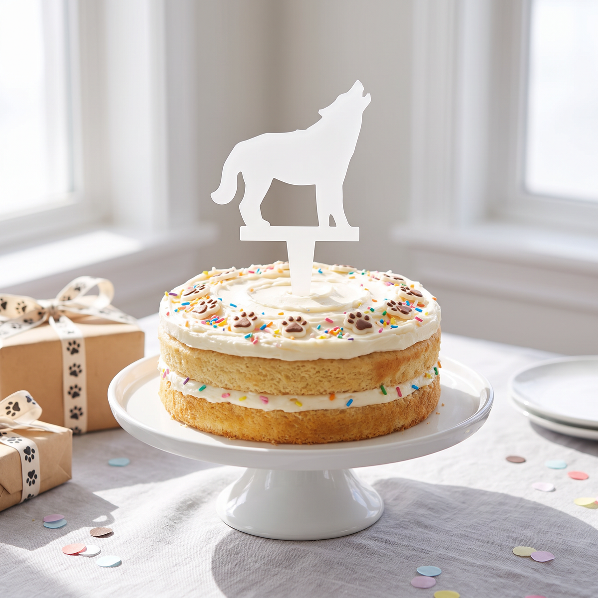 Barking Dog Figurines for Birthday Cake Decoration