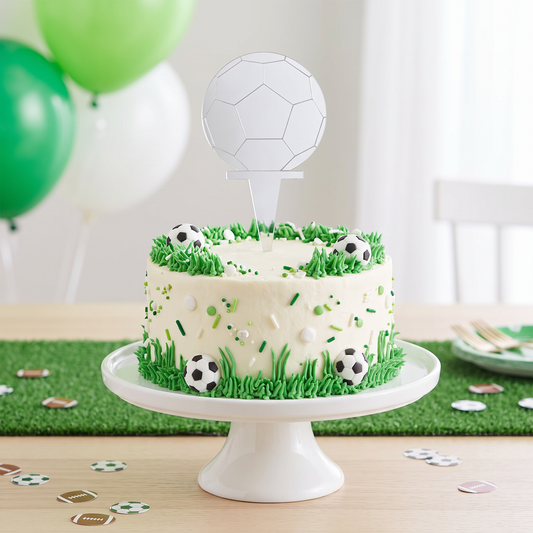 Football Cake Topper for Sports Themed Birthday Party Decor