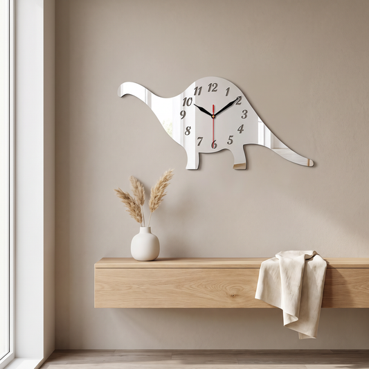Brontosaurus Dinosaur Shaped Wall Clock