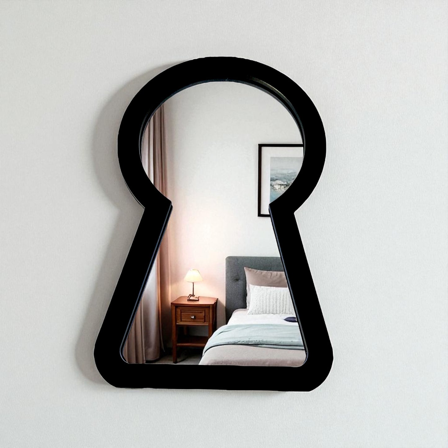 Keyhole Shaped Mirrors with a Colour Frame of your choice & Hooks