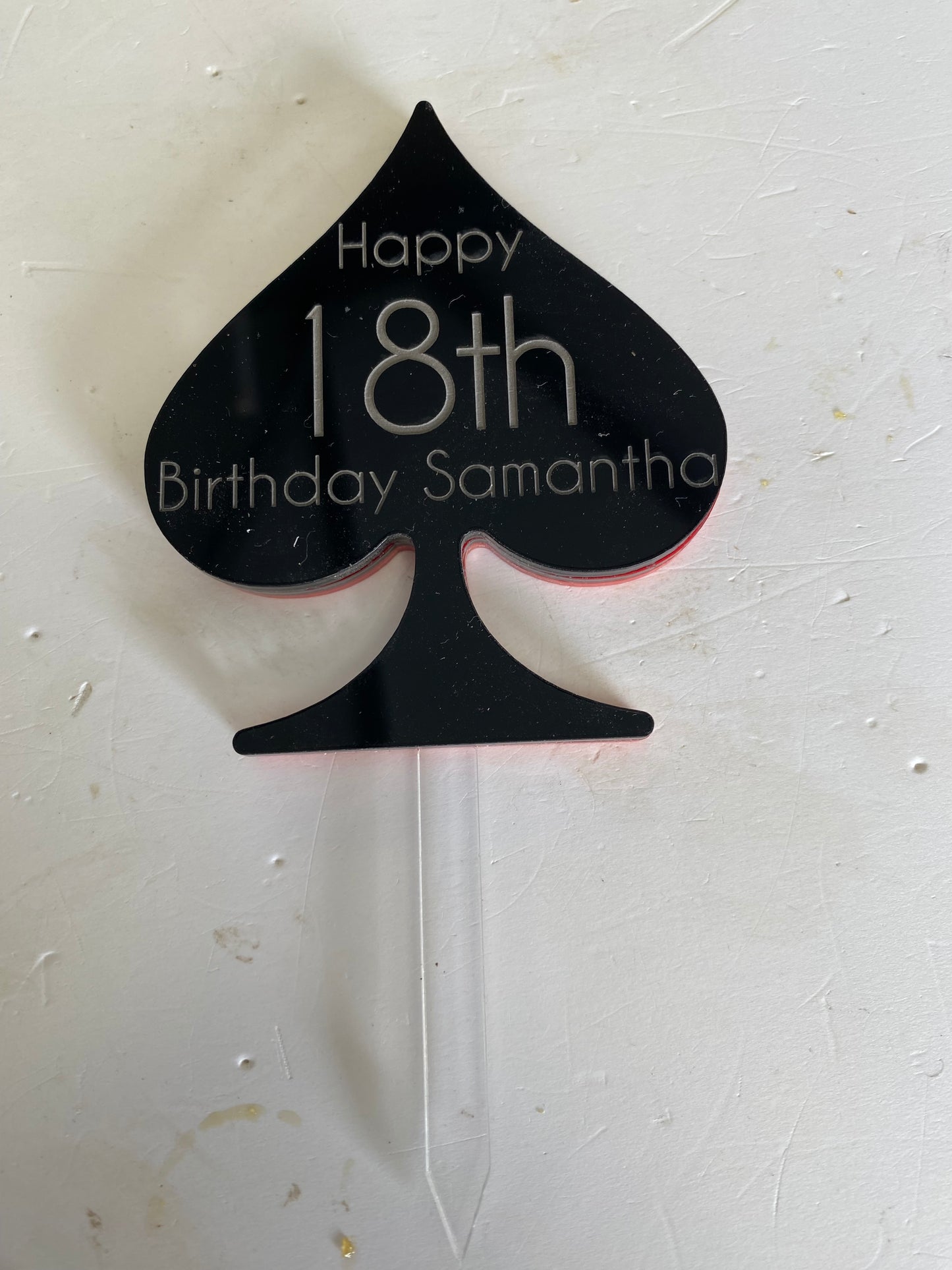 Playing Cards Heart Spade Club or Diamond Cake Toppers