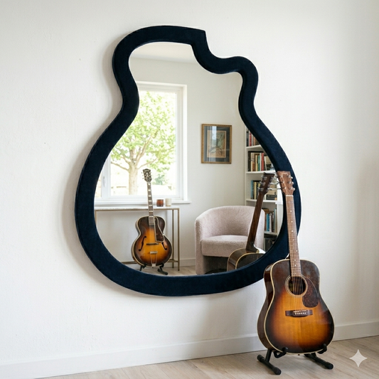 Guitar Shaped Mirrors with Coloured Frames