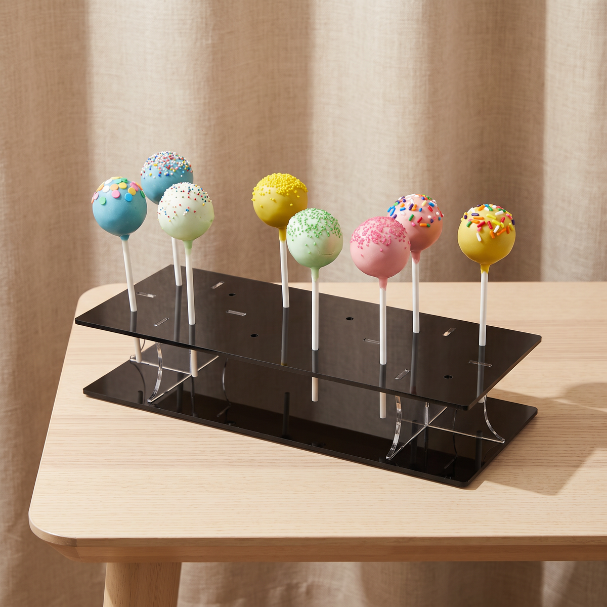 Rectangle Black Cake Pop Stand for 20 Treats