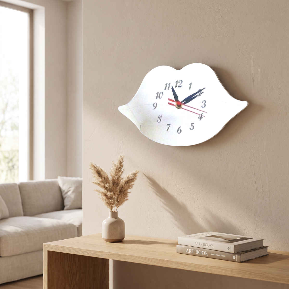 Horloges en forme de lèvres - Plusieurs choix de couleurs