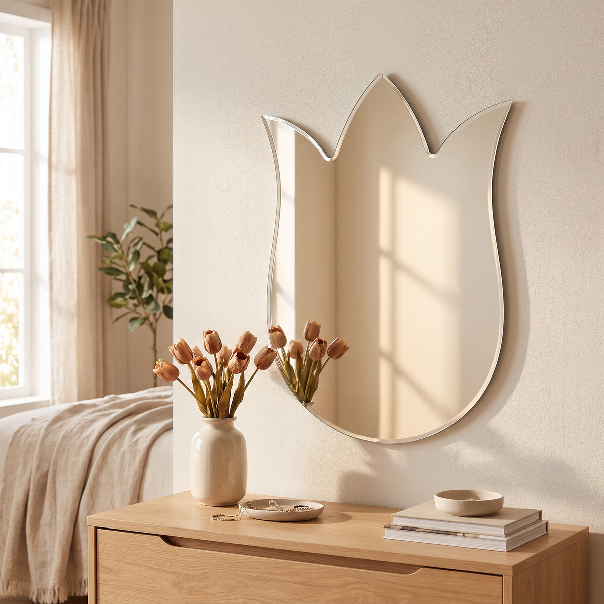 Tulip Flower Head Mirror