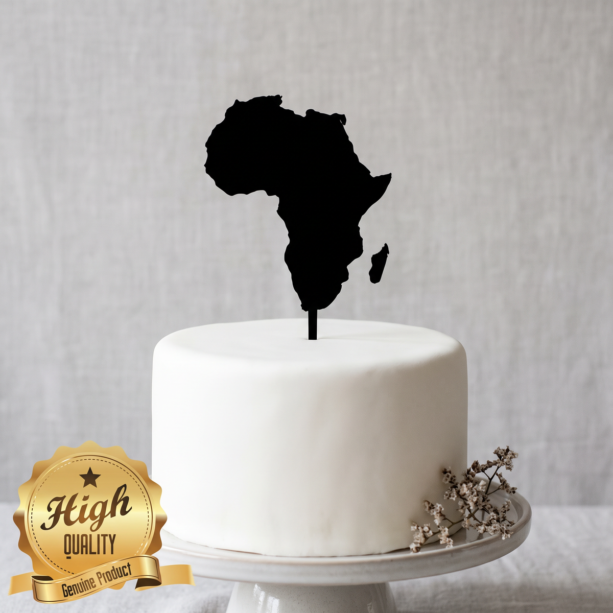 Custom Africa Map Cake Toppers for Themed Parties