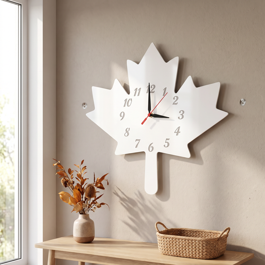 Maple Leaf Shaped Wall Mirror - Various Colors