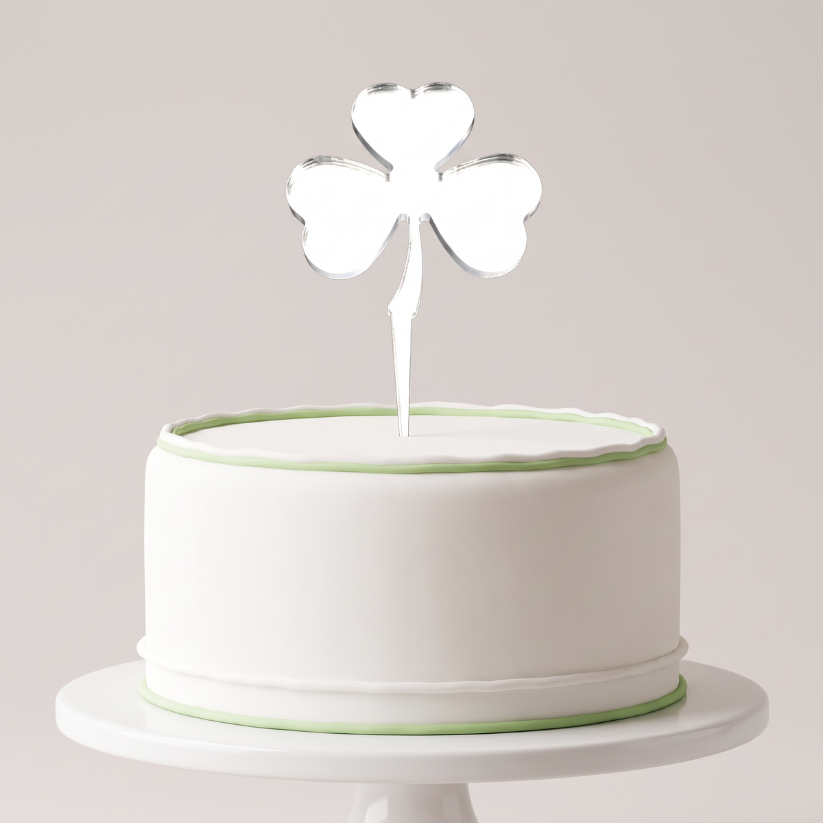 Clover Leaf Cake Toppers for St. Patrick's Day Decorations