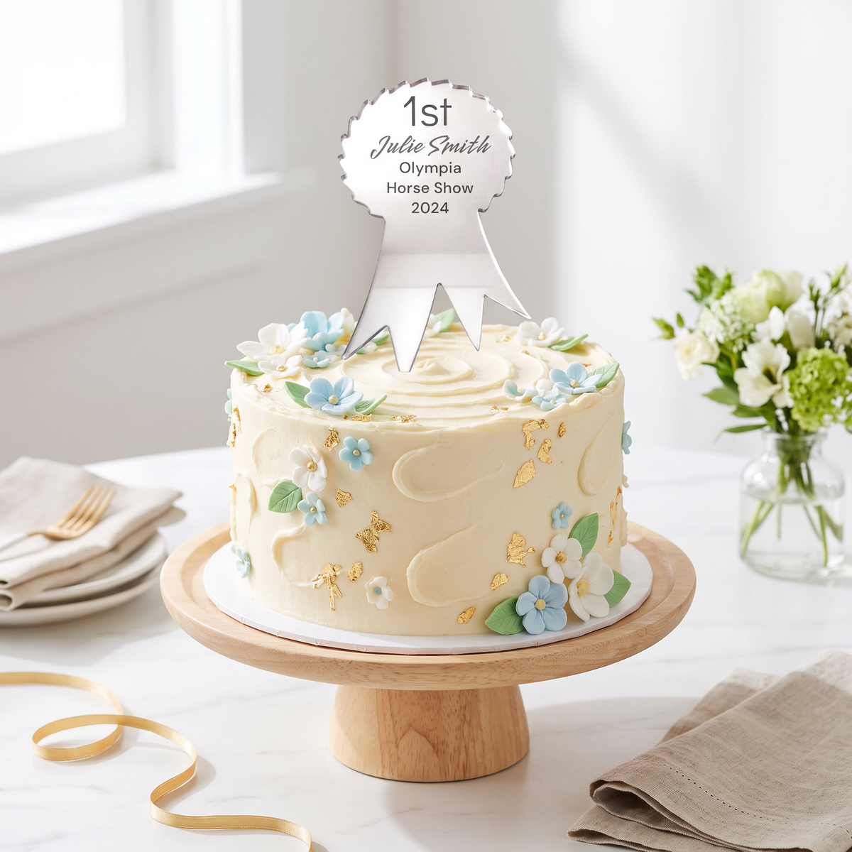 Custom Bespoke Cake Toppers, Eco-Friendly Sustainable Party Decor