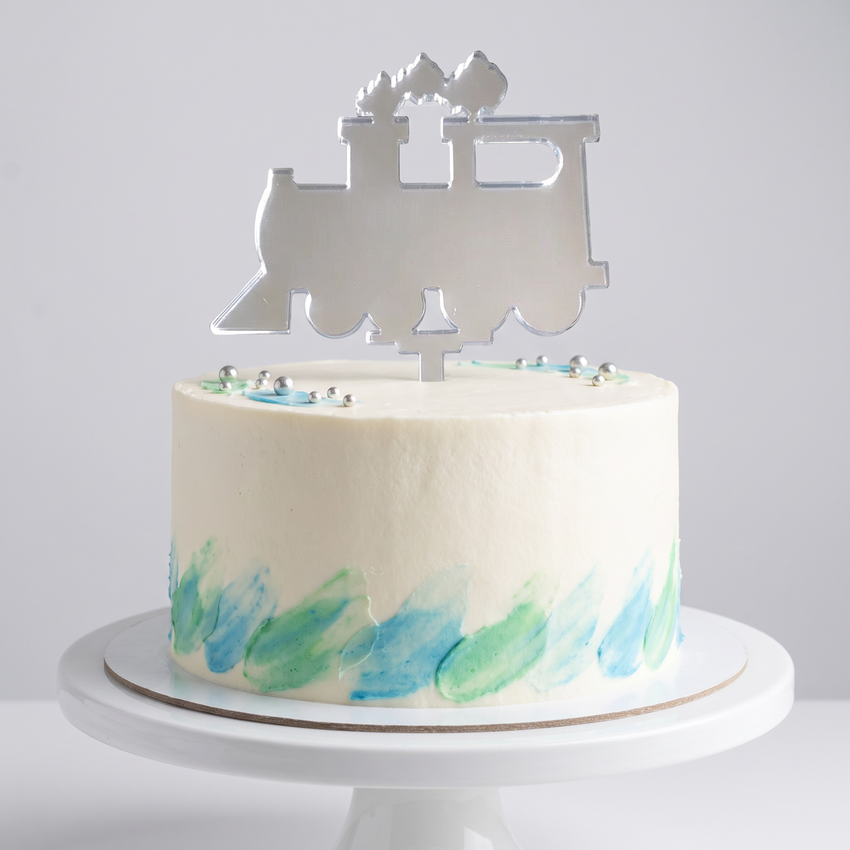 Reusable Steam Train Cake Topper, Eco-Friendly 3D Printed Decor