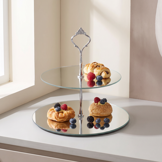 2-Tier Round Cake Stand for Desserts and Displays