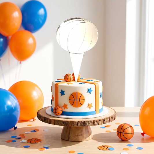 Basketball Cake Topper for Sports Themed Birthday Party Decor