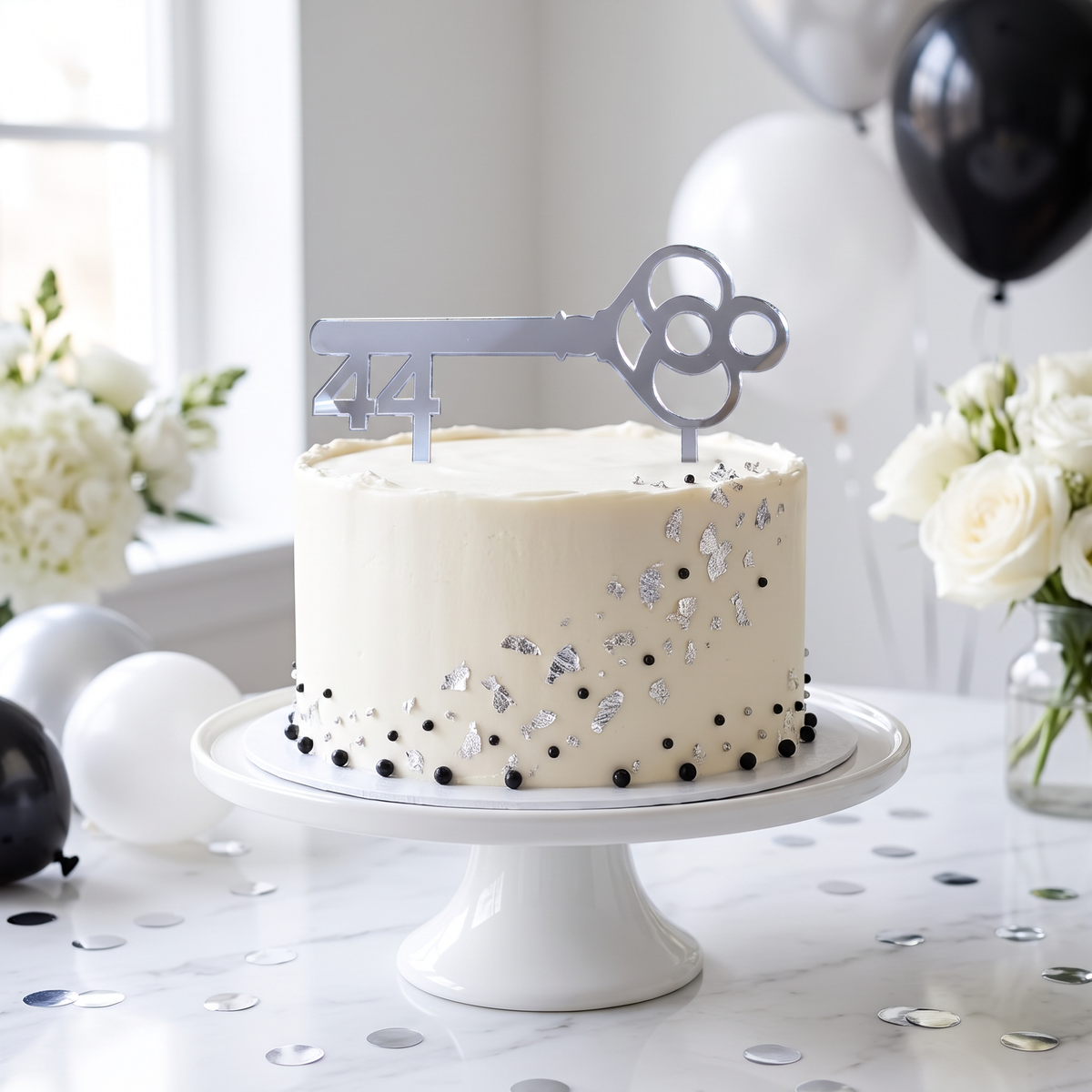 Custom Age Birthday Cake Topper - Personalized Color and Style
