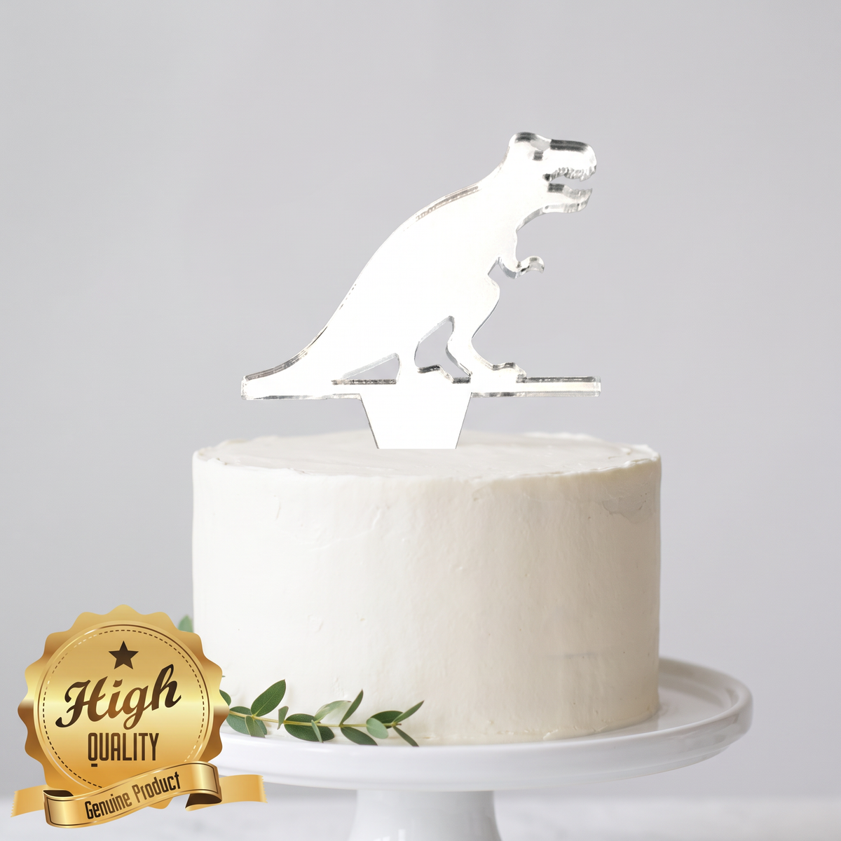 T-Rex Dinosaur Cake and Cupcake Toppers, Custom Color Options