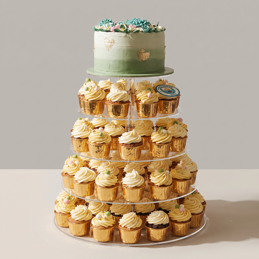 Custom Round Acrylic Cake Stand for Weddings and Parties