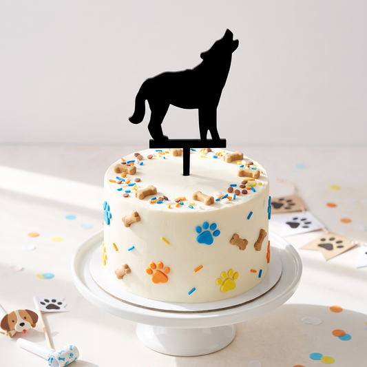 Dog Cake Toppers for Puppy Theme Birthday Cupcake Decorations