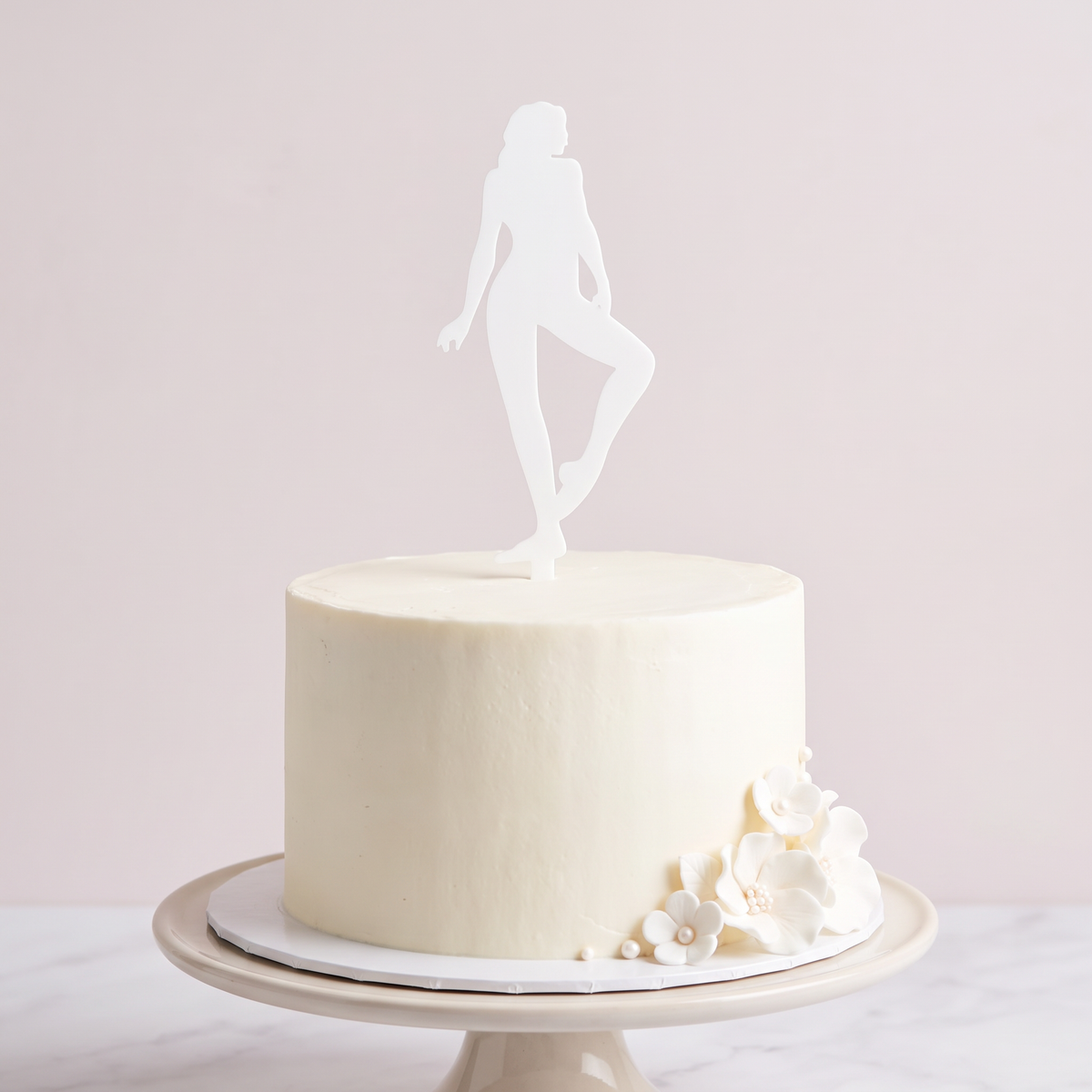 Dancing Ballerina Silhouette Acrylic Cake Topper for Parties