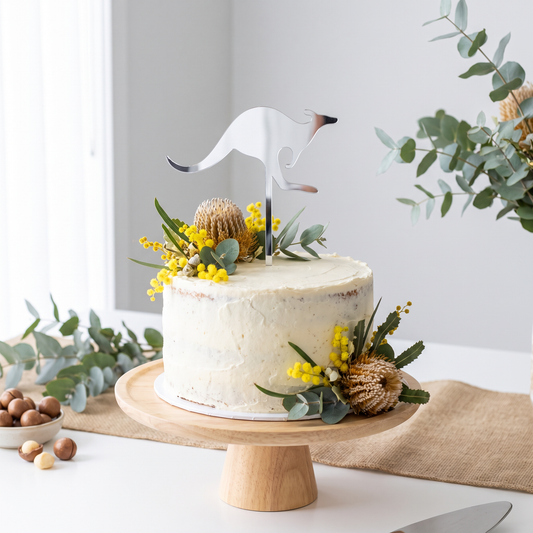 Kangaroo Cake Topper for Australian Themed Birthday Party Decor