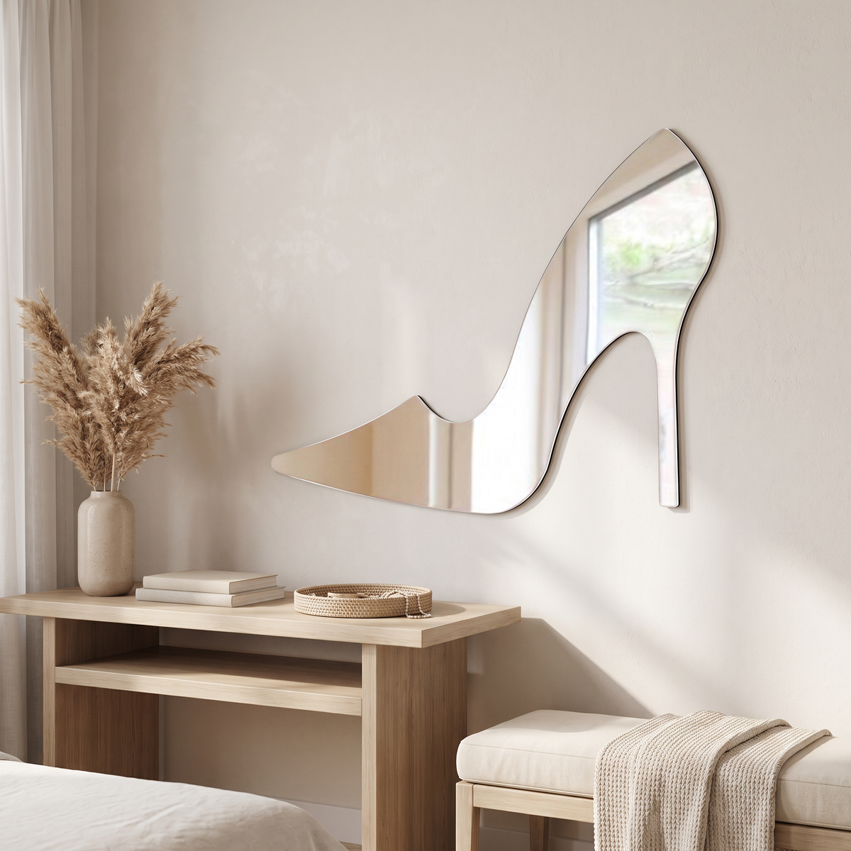 Miroir pour chaussures à talons hauts