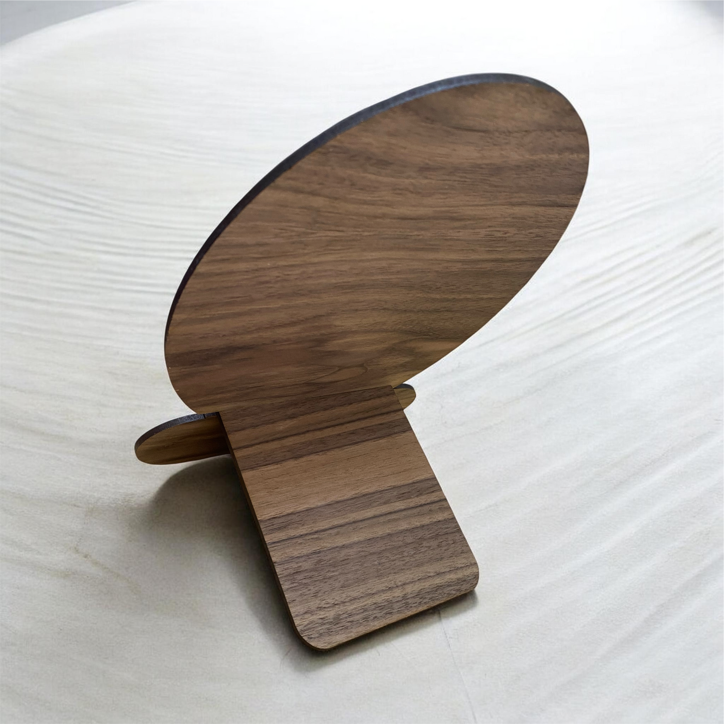 Oval Vanity Tabletop Mirror with Stand