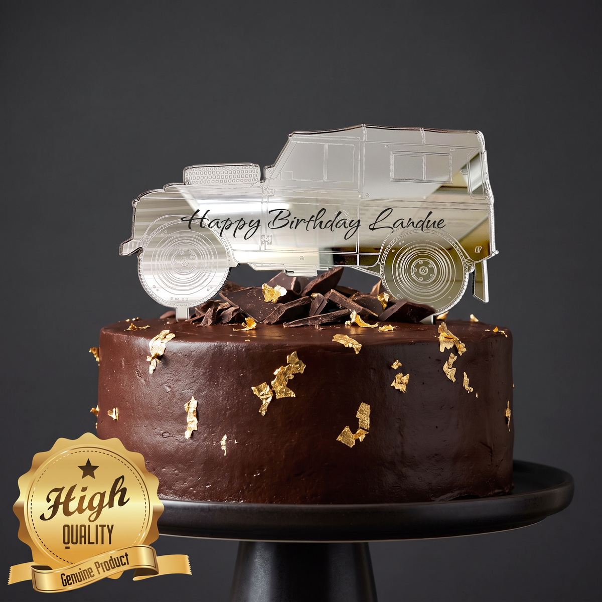 Custom SUV Shaped Cake Topper Acrylic Personalized Car Emblem