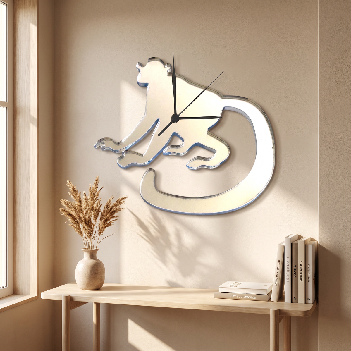 Monkey Shaped Wall Clock Decorative Animal Design