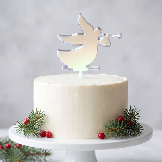 Angel Shaped Christmas Cake Topper Set