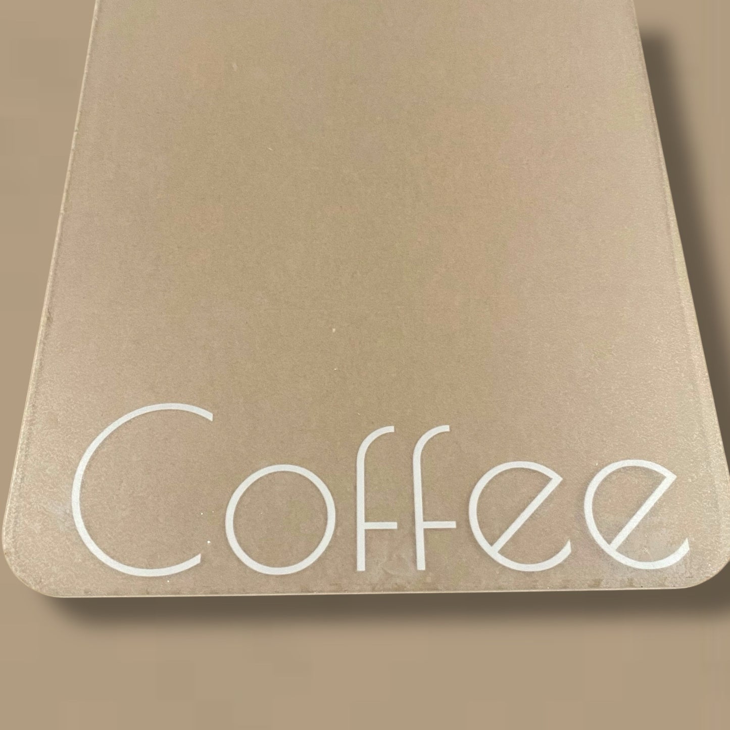 Clear Rectangular Worktop Savers “Coffee”