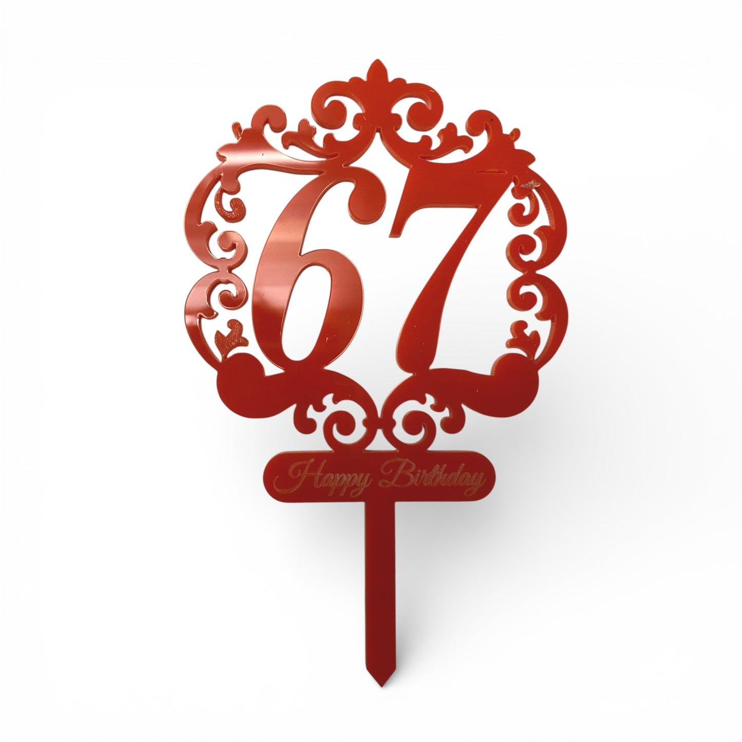 Celebration Age Happy Birthday Wooden Cake Toppers