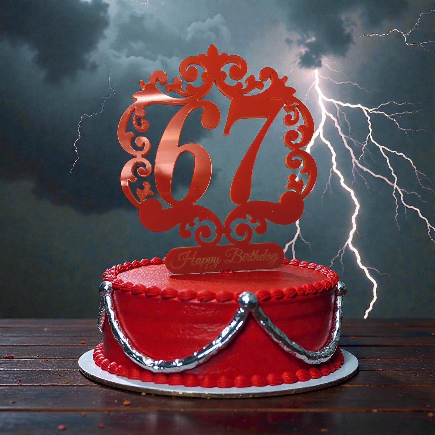 Celebration Age Happy Birthday Wooden Cake Toppers