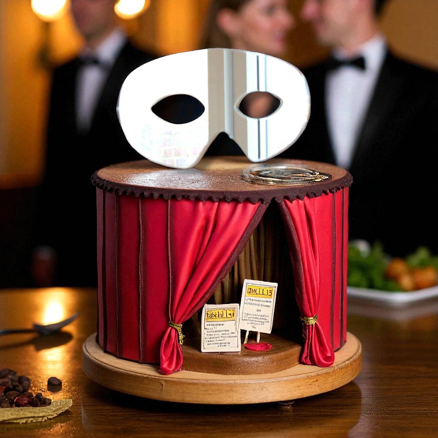 Theatre Mask Cake Toppers