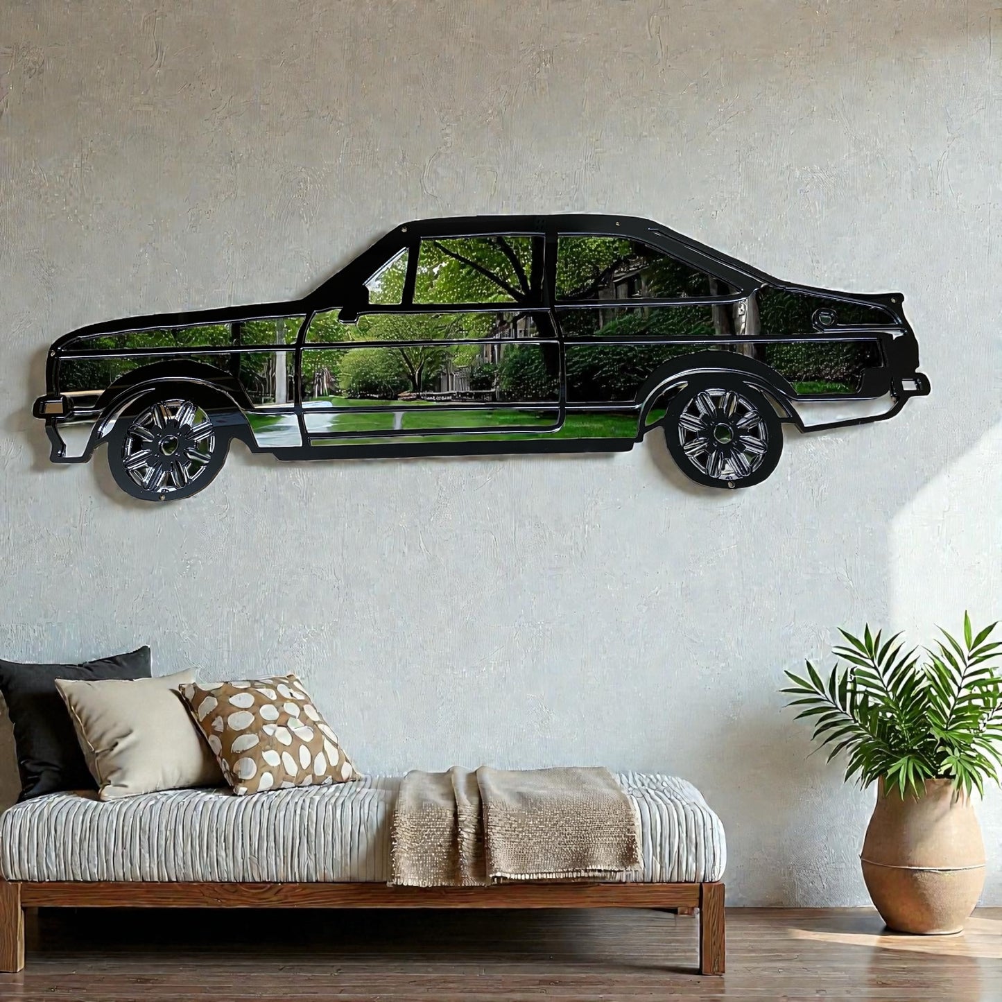 Custom Car, Framed Garden Mirror