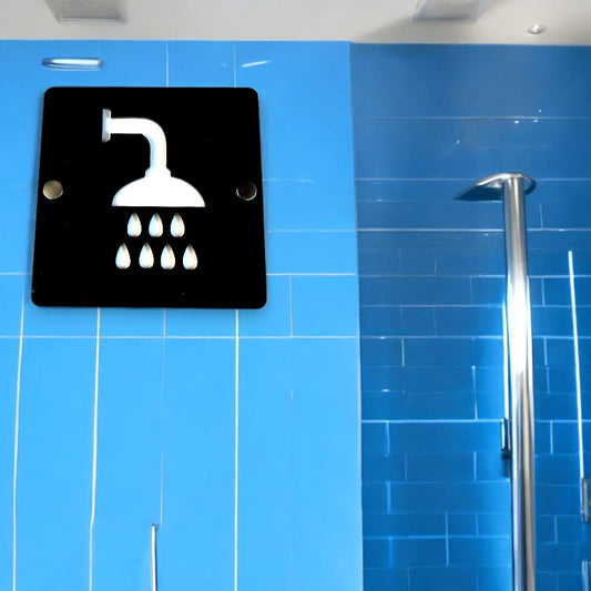 Panneaux de douche ronds ou carrés - Couleurs et finitions bois personnalisées, libellés, tailles et formes personnalisés