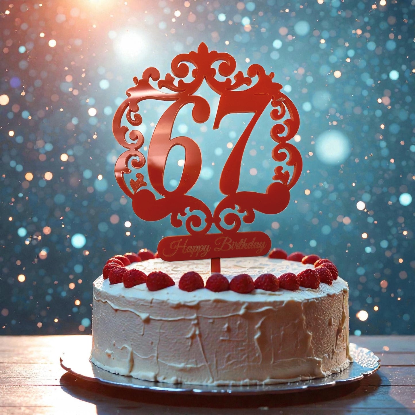 Celebration Age Happy Birthday Wooden Cake Toppers