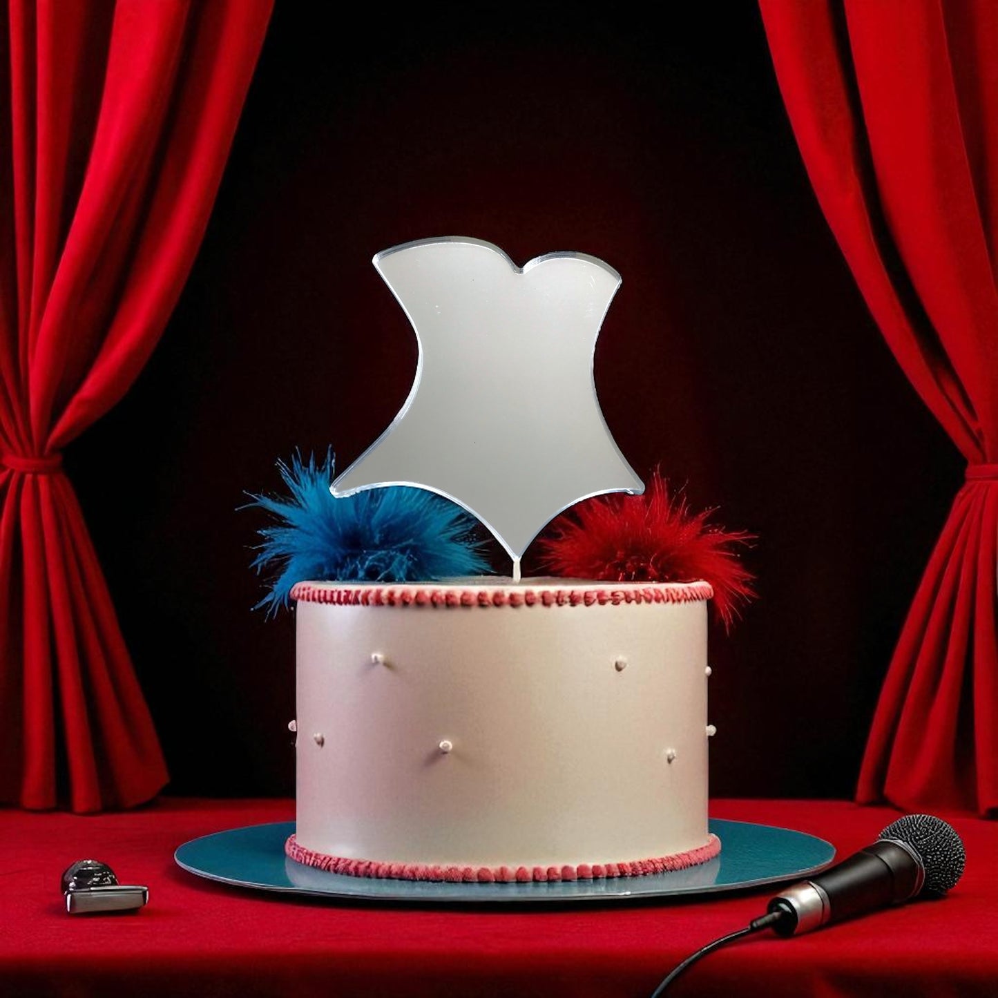Burlesque dancing Bodice Cake Toppers