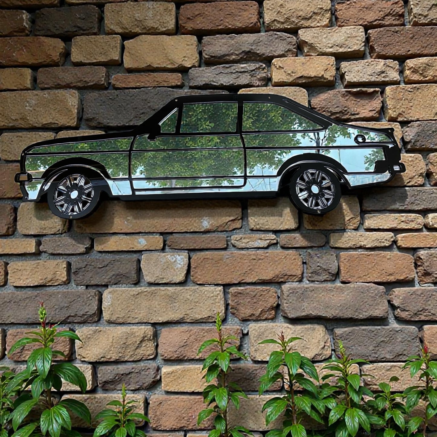 Custom Car, Framed Garden Mirror