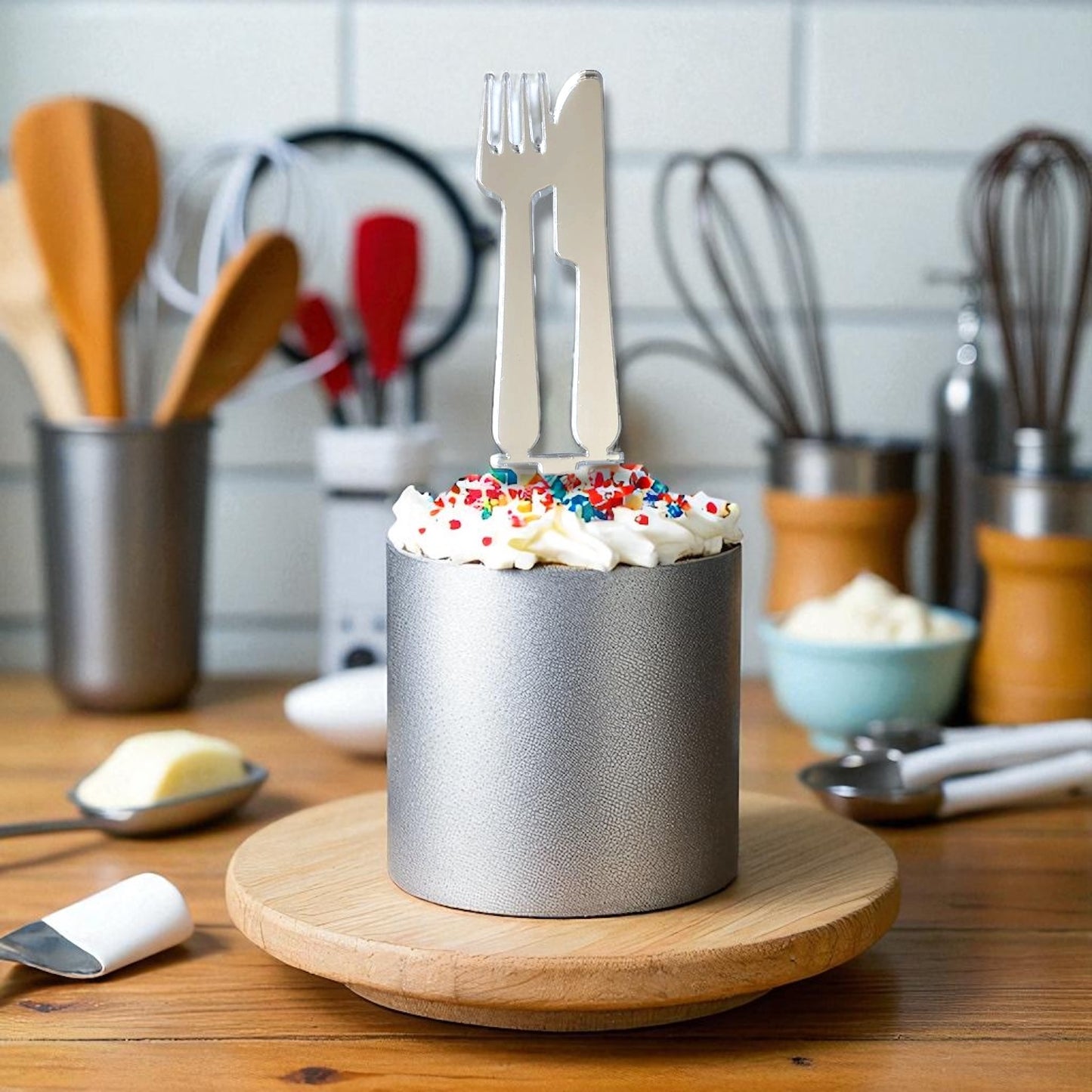 Knife and fork Cake Toppers