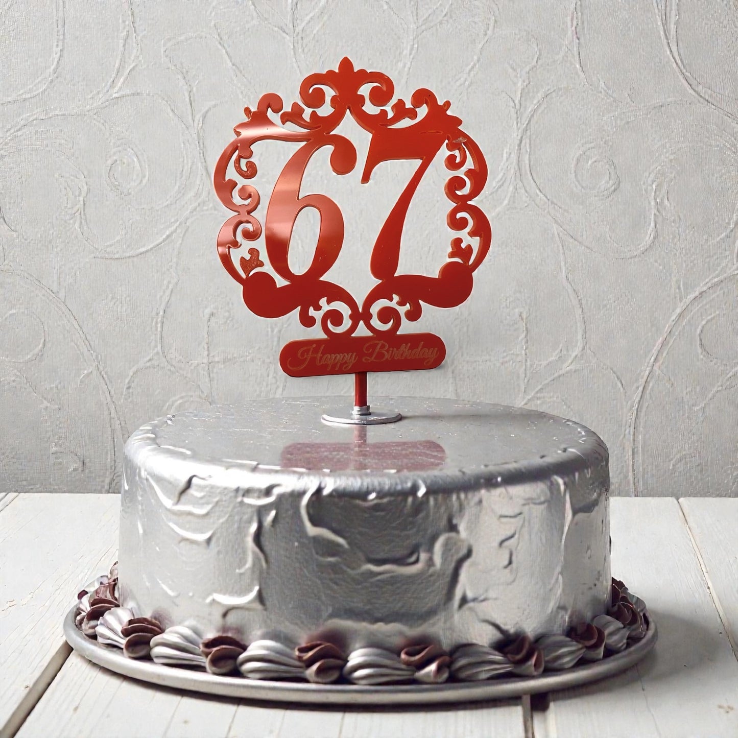 Celebration Age Happy Birthday Wooden Cake Toppers