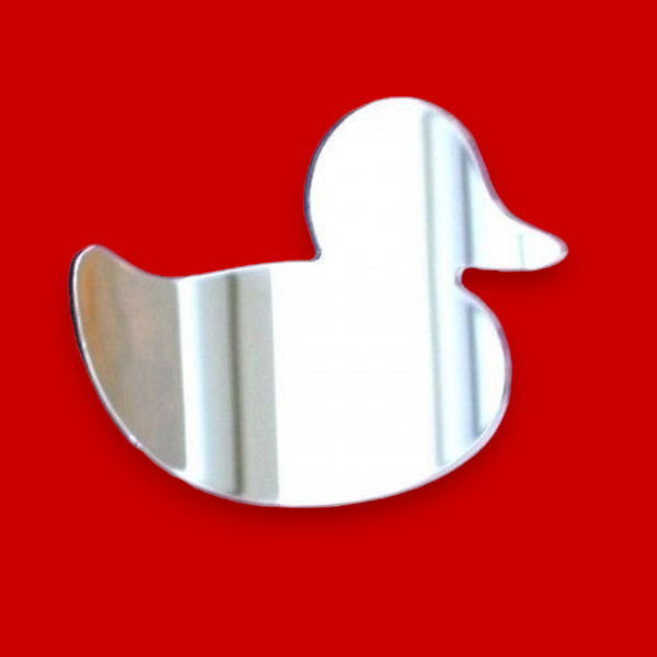 Duck Shaped Acrylic Bathroom Mirrors - Many Sizes and Engraving Option