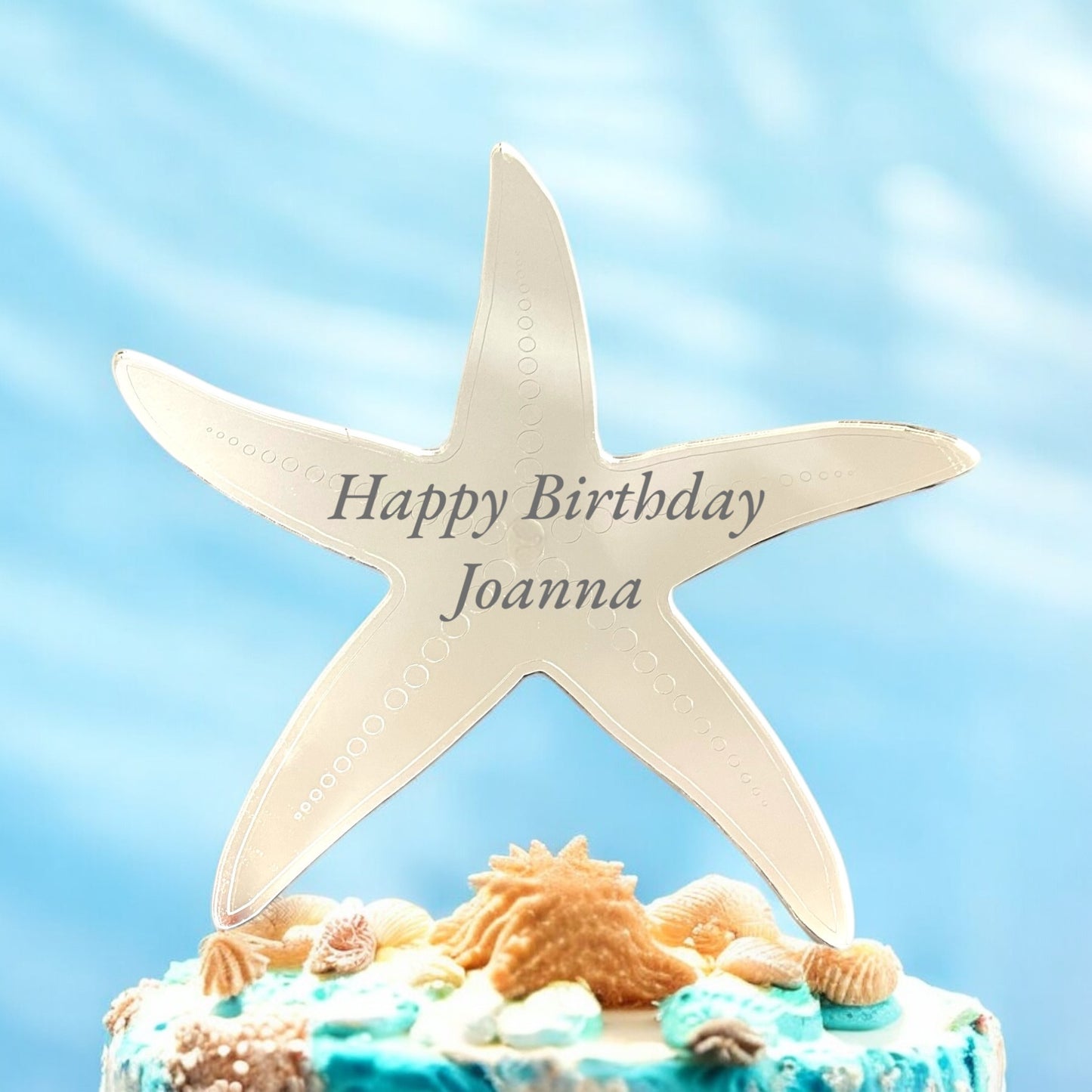 Etched Starfish Cake Toppers