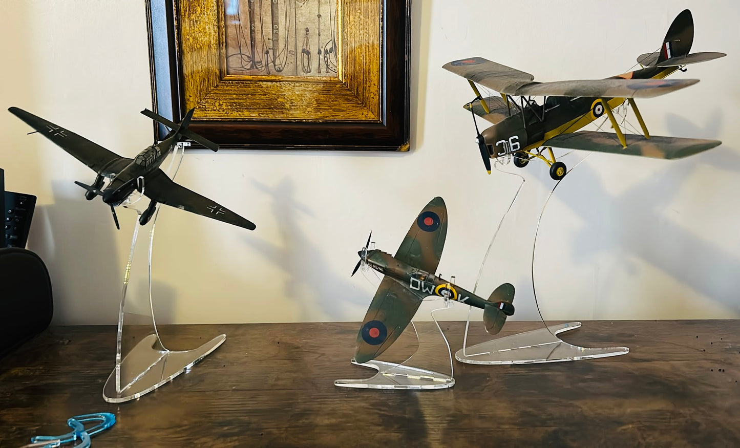 Clear Acrylic Airplane Model Display Stands, Universal Fit