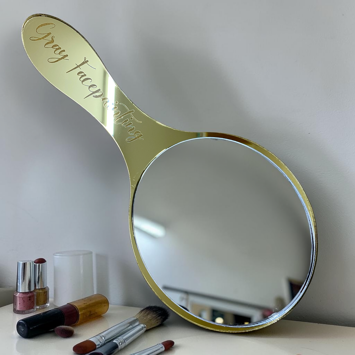 Oval Coloured Hand Held Mirrors